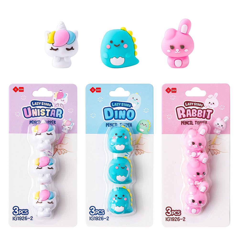 SQUISHΥ PENCIL TOPPER BLISTER 3 ΤΕΜ IG1926-2