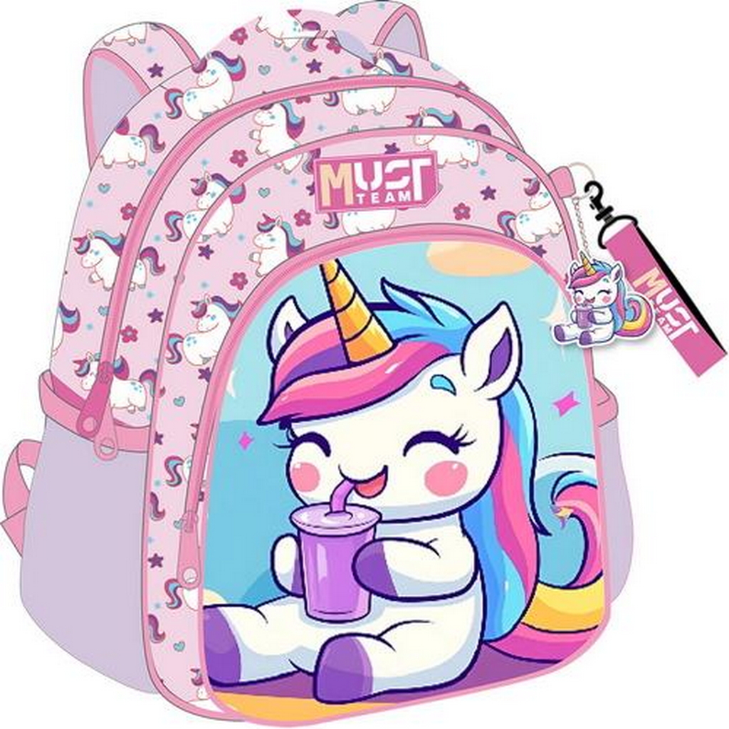 ΤΣΑΝΤΑ ΠΛΑΤΗΣ ΝΗΠΙΟΥ MUST TEAM 27Χ10Χ31ΕΚ 2ΘΗΚΕΣ CUTE UNICORN